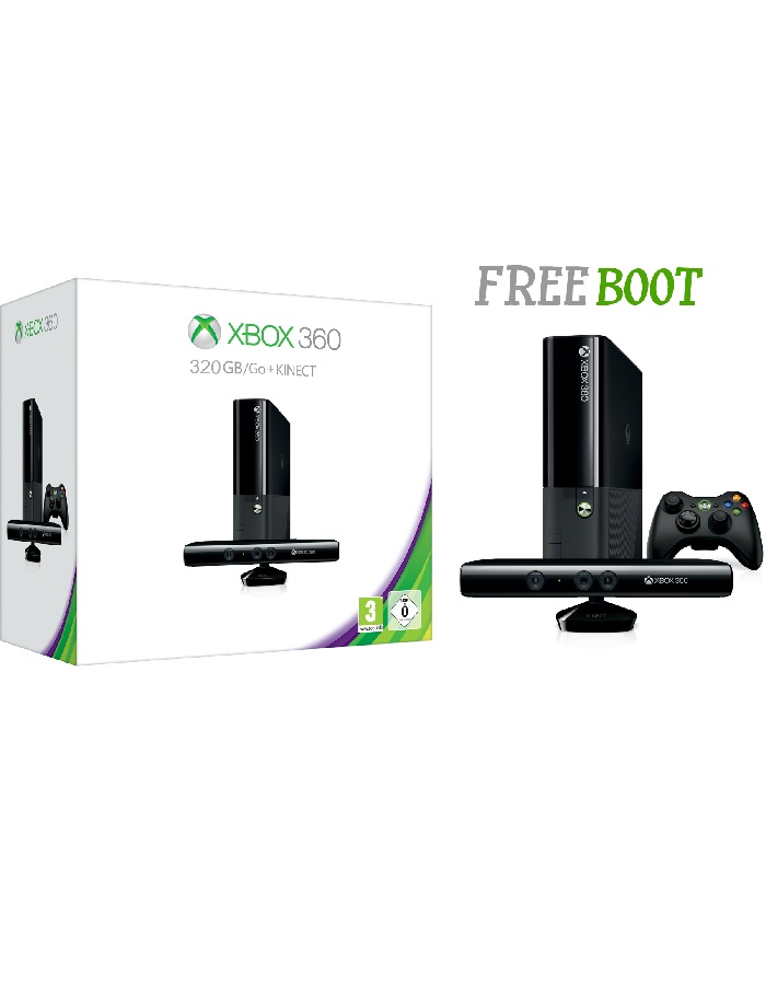 Xbox 360 E 320 Gb Freeboot ( 230 игр на HDD ) +  Kinect